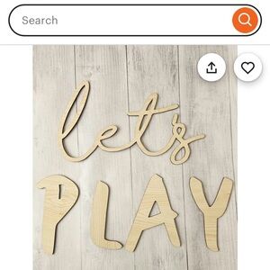 Wooden 'Let's Play' Wall Decor